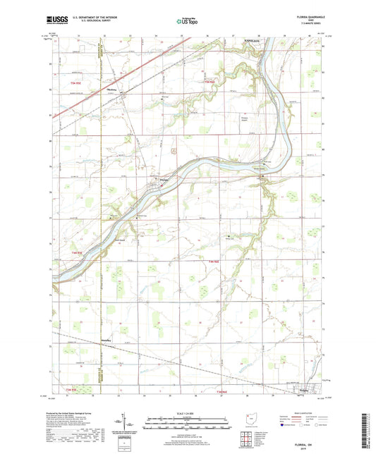 Florida Ohio US Topo Map Image