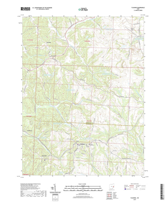 Flushing Ohio US Topo Map Image