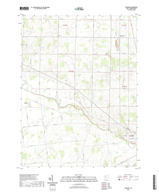Foraker Ohio US Topo Map Image