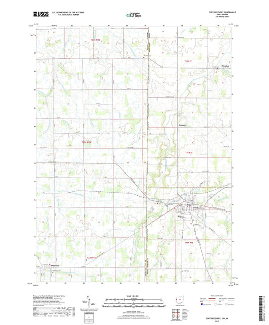 Fort Recovery Ohio US Topo Map Image