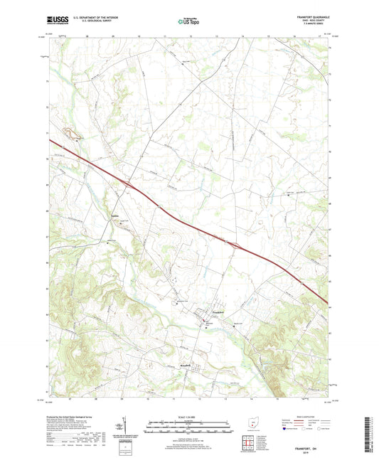 Frankfort Ohio US Topo Map Image