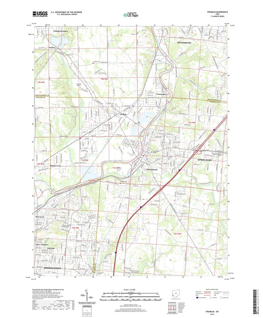 Franklin Ohio US Topo Map Image
