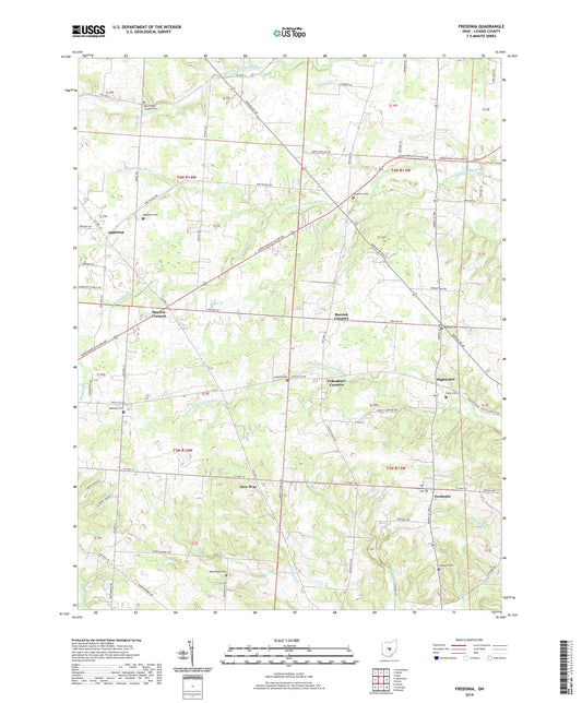 Fredonia Ohio US Topo Map Image