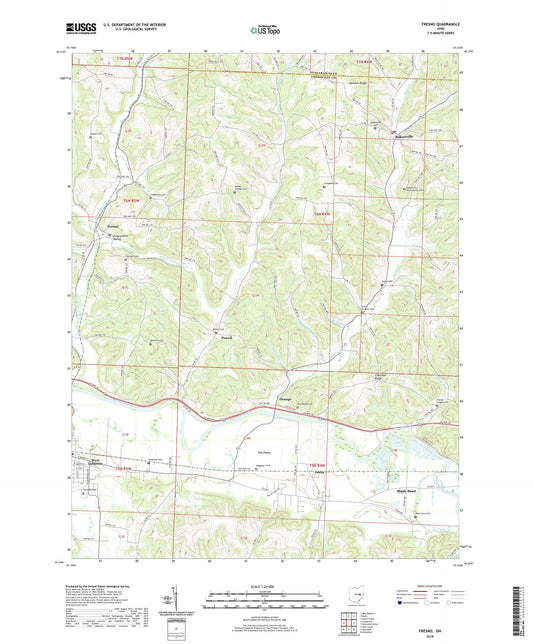 Fresno Ohio US Topo Map Image