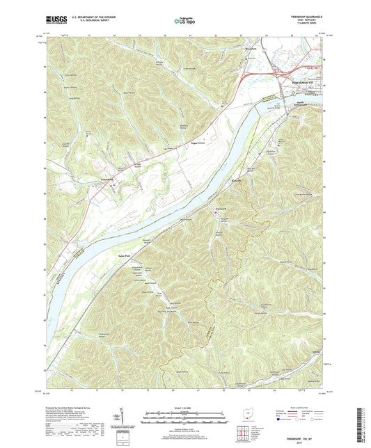 Friendship Ohio US Topo Map Image