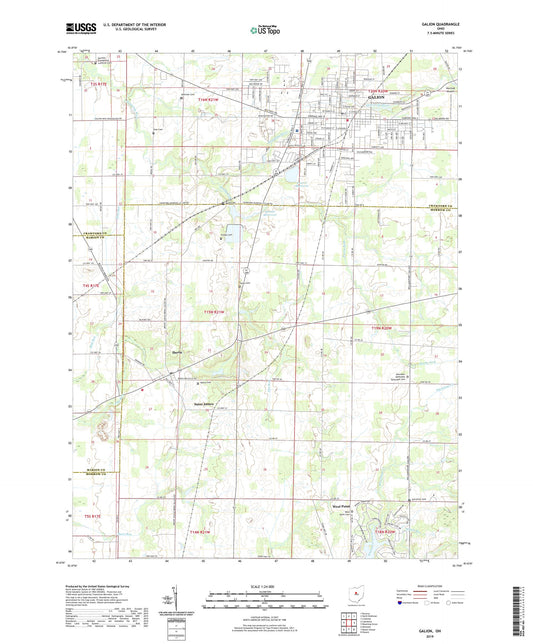 Galion Ohio US Topo Map Image
