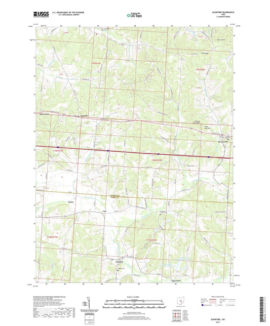 Glenford Ohio US Topo Map Image