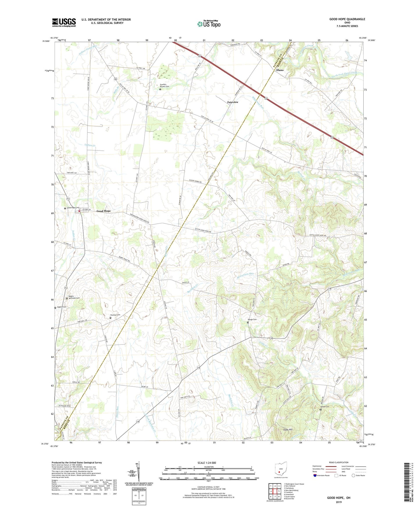 Good Hope Ohio US Topo Map Image