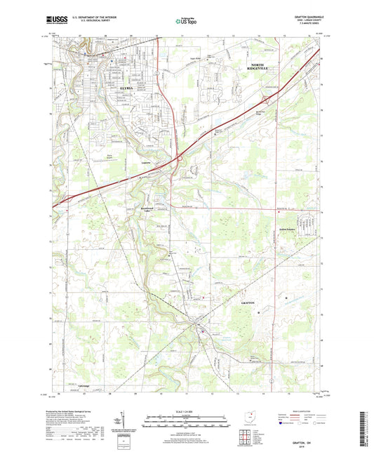 Grafton Ohio US Topo Map Image
