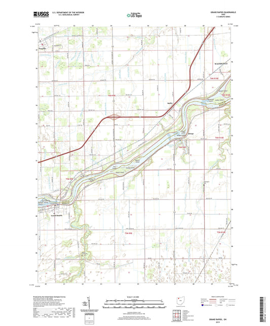 Grand Rapids Ohio US Topo Map Image