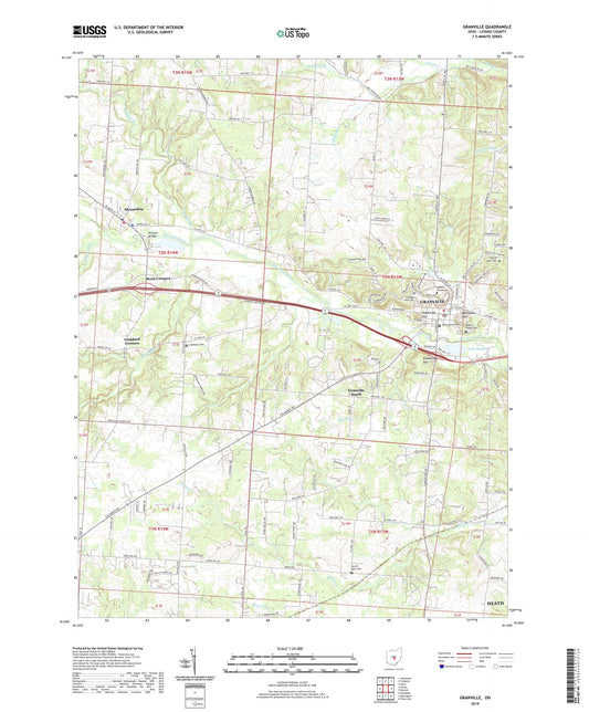 Granville Ohio US Topo Map Image