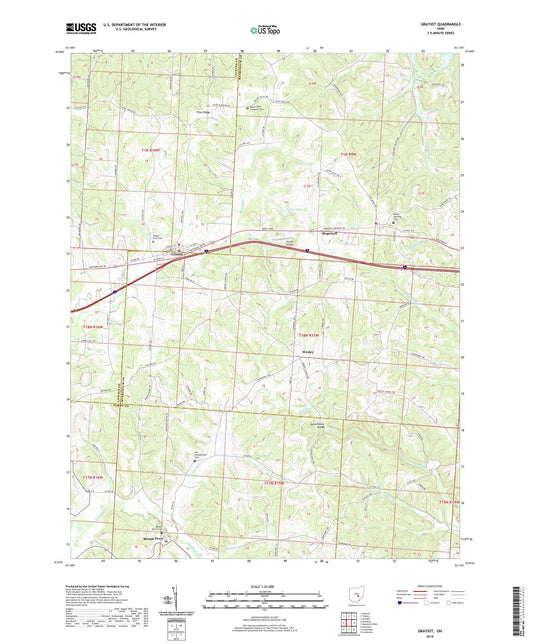 Gratiot Ohio US Topo Map Image