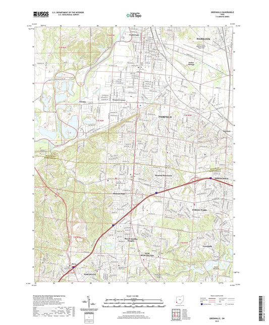 Greenhills Ohio US Topo Map Image