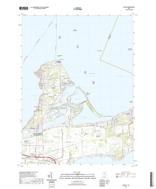 Gypsum Ohio US Topo Map Image