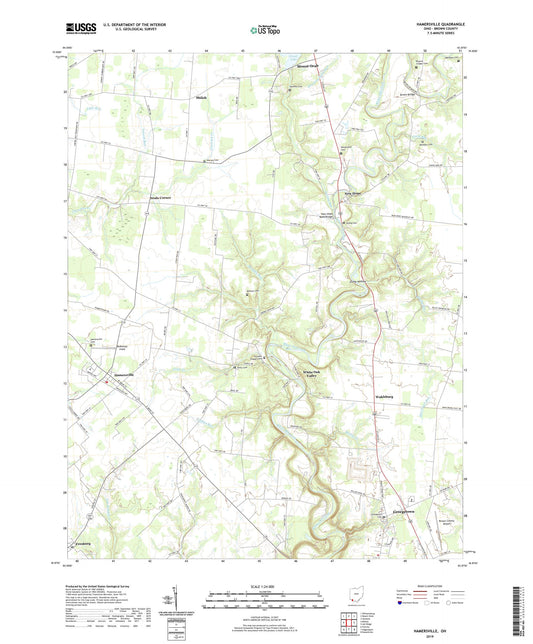 Hamersville Ohio US Topo Map Image