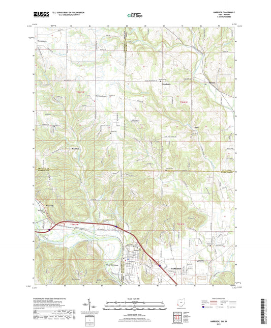 Harrison Ohio US Topo Map Image
