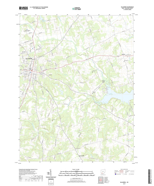 Hillsboro Ohio US Topo Map Image