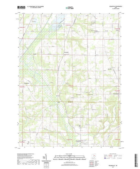 Holmesville Ohio US Topo Map Image