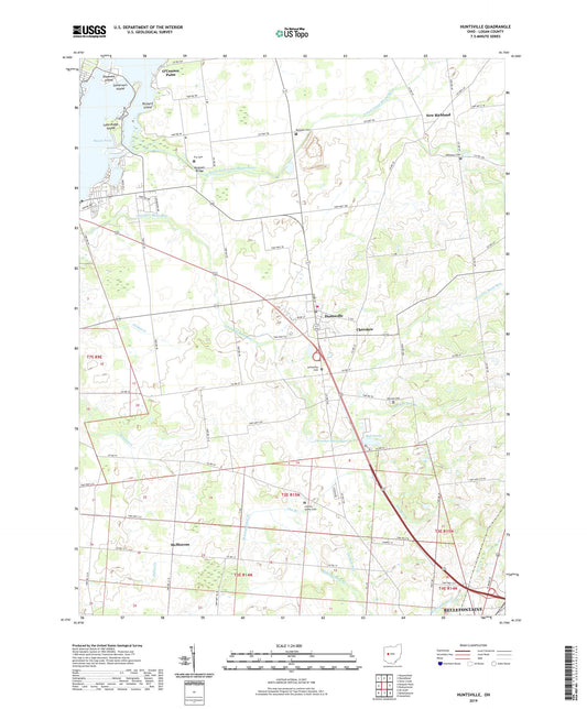 Huntsville Ohio US Topo Map Image