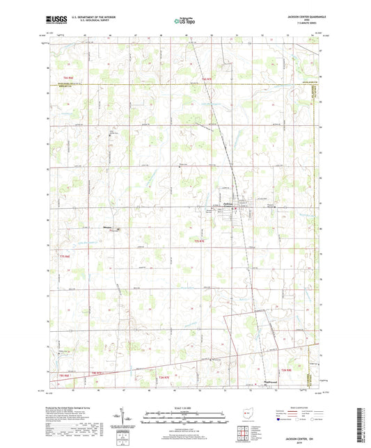 Jackson Center Ohio US Topo Map Image
