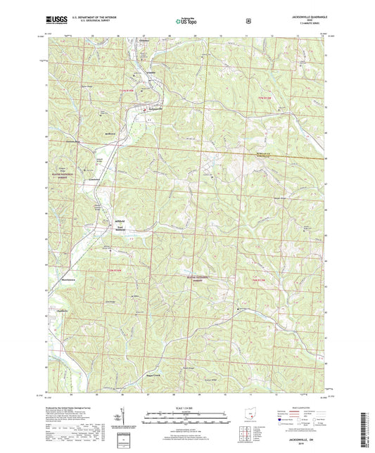 Jacksonville Ohio US Topo Map Image