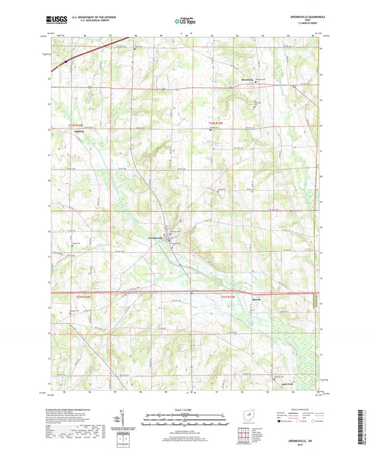 Jeromesville Ohio US Topo Map Image