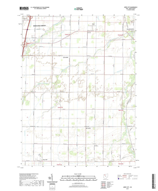 Jerry City Ohio US Topo Map Image