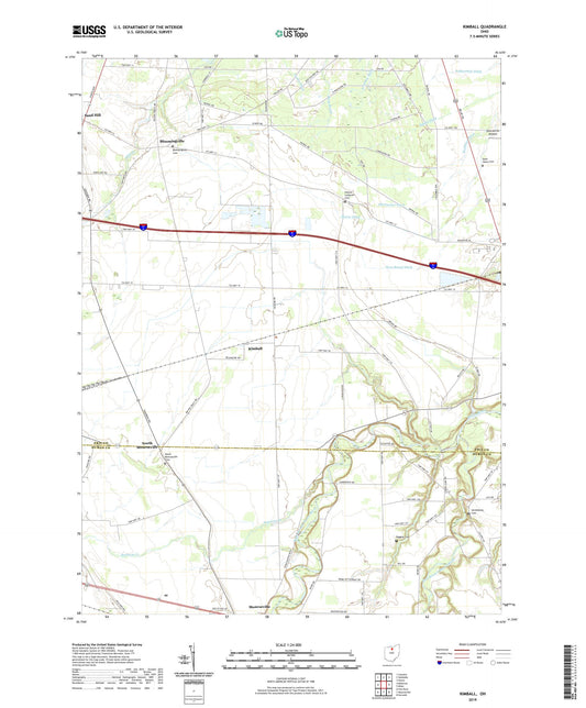 Kimball Ohio US Topo Map Image