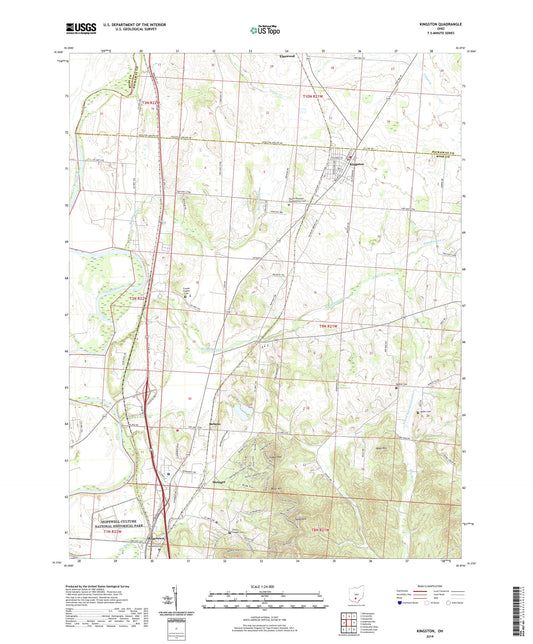 Kingston Ohio US Topo Map Image