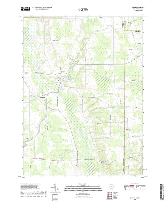 Kinsman Ohio US Topo Map Image