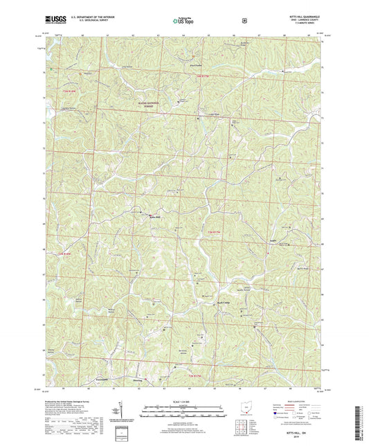 Kitts Hill Ohio US Topo Map Image