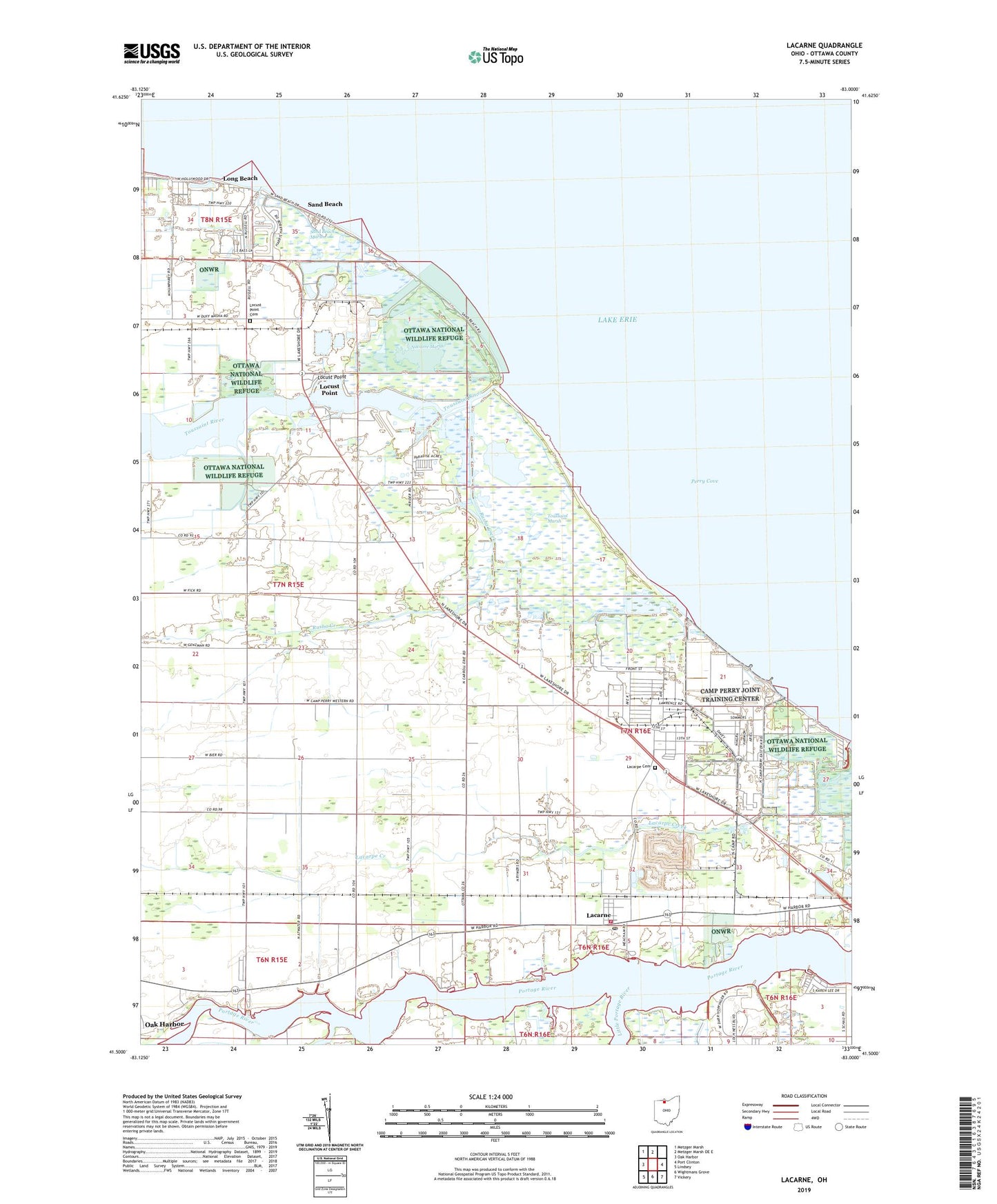 Lacarne Ohio US Topo Map Image
