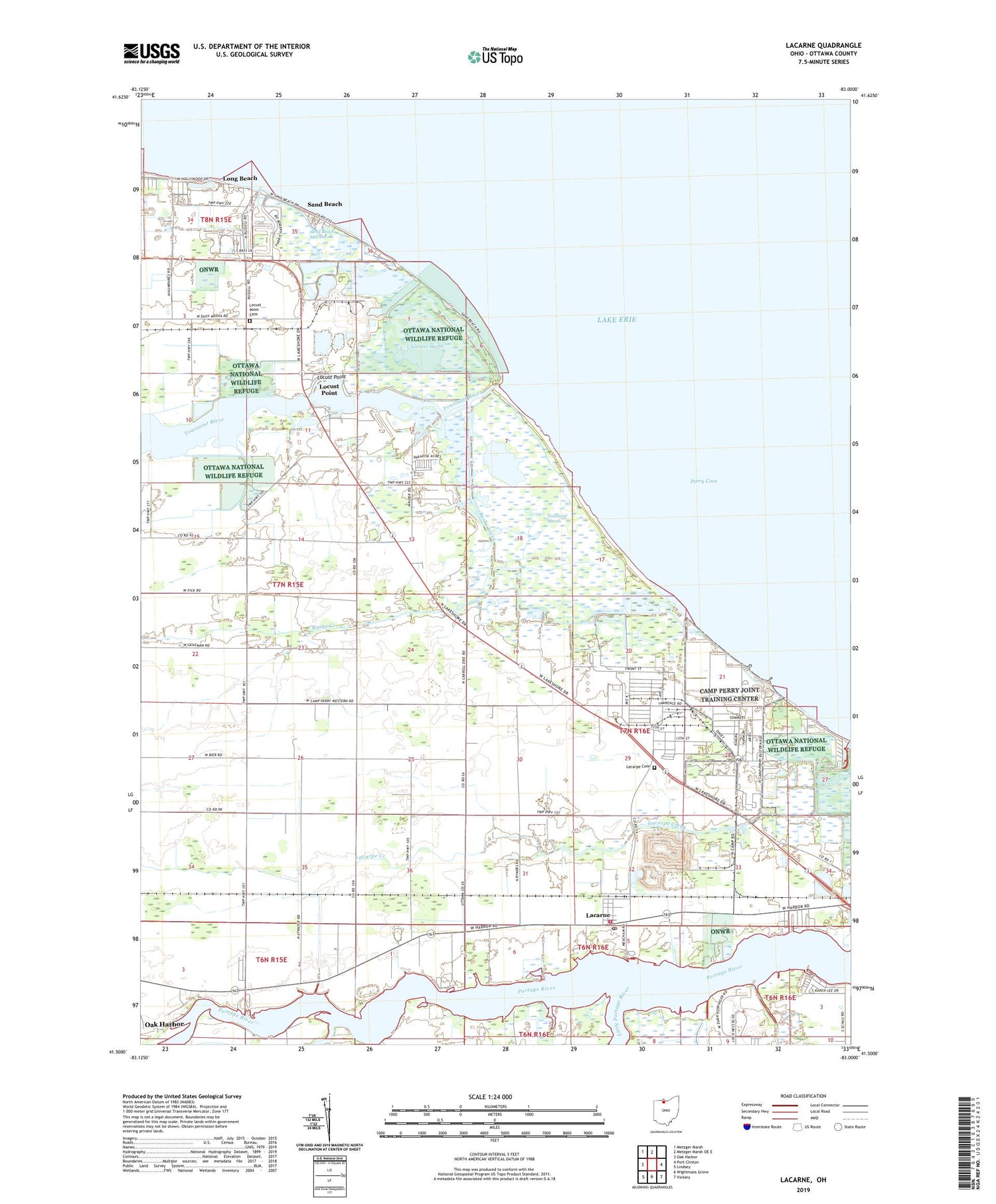Lacarne Ohio US Topo Map Image