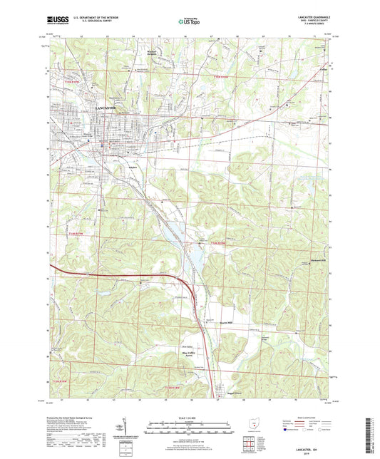 Lancaster Ohio US Topo Map Image