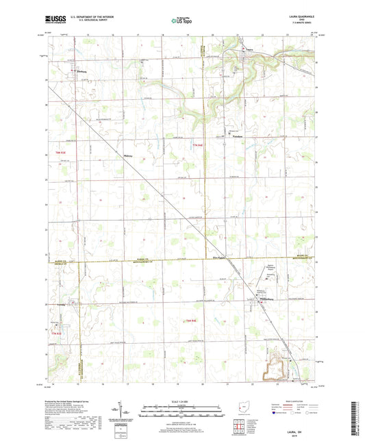 Laura Ohio US Topo Map Image