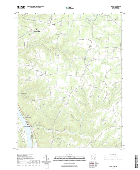 Laurel Ohio US Topo Map Image