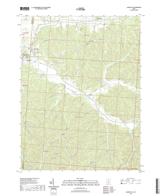 Laurelville Ohio US Topo Map Image