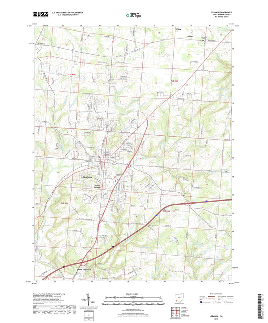Lebanon Ohio US Topo Map Image
