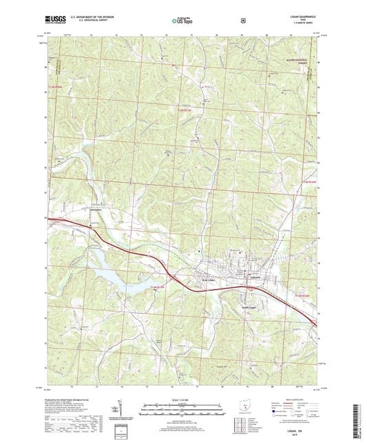 Logan Ohio US Topo Map Image