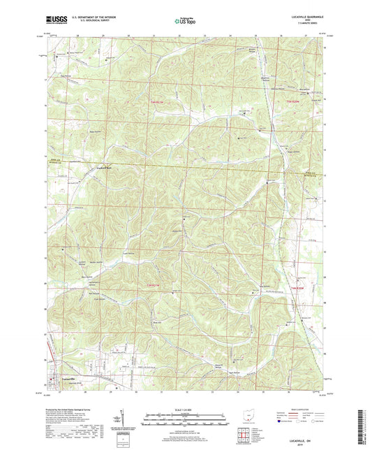 Lucasville Ohio US Topo Map Image