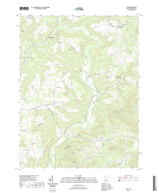 Lynx Ohio US Topo Map Image