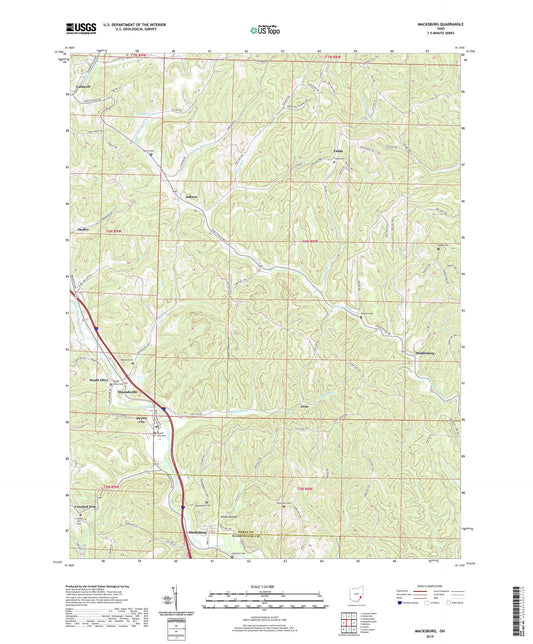 Macksburg Ohio US Topo Map Image