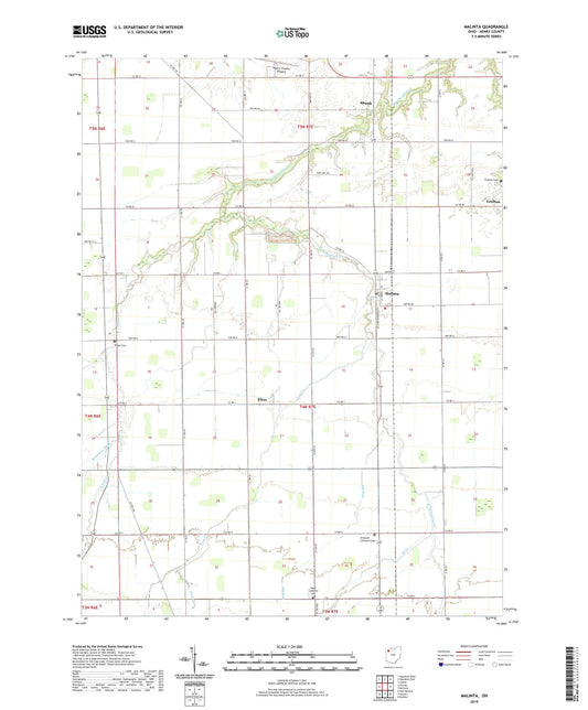 Malinta Ohio US Topo Map Image