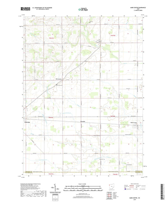 Mark Center Ohio US Topo Map Image