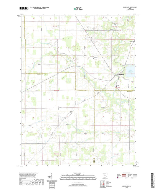 Marseilles Ohio US Topo Map Image