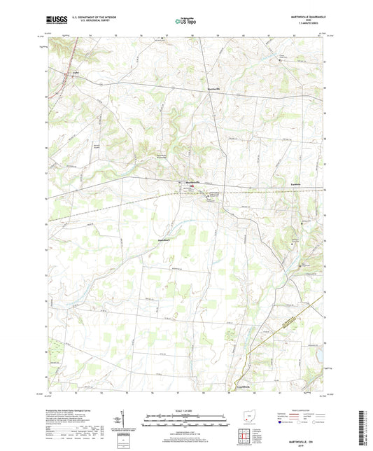 Martinsville Ohio US Topo Map Image