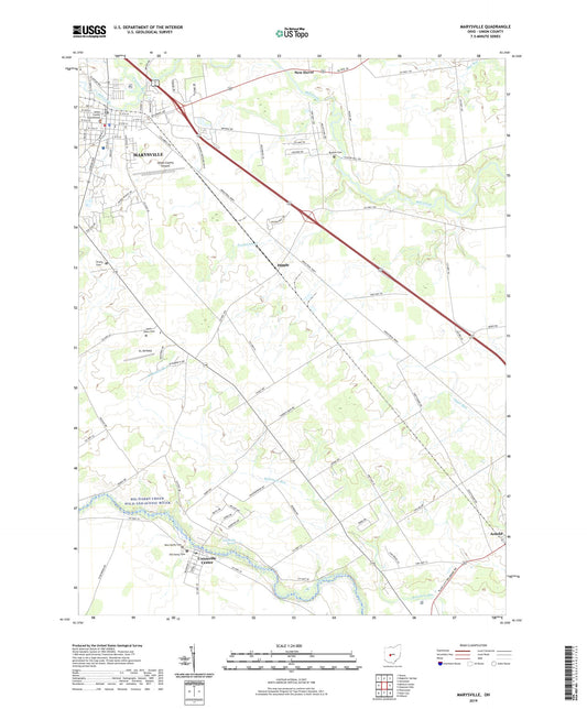 Marysville Ohio US Topo Map Image