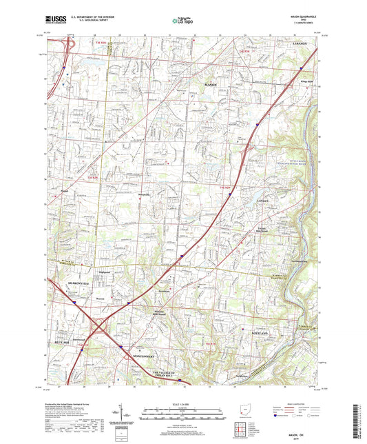 Mason Ohio US Topo Map Image