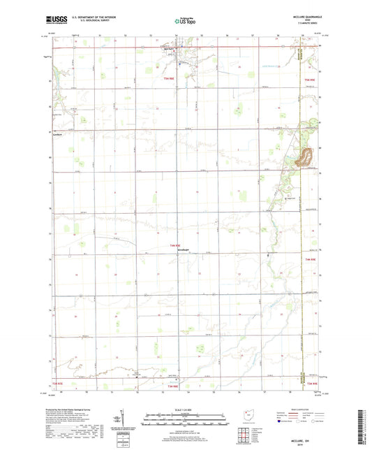 McClure Ohio US Topo Map Image