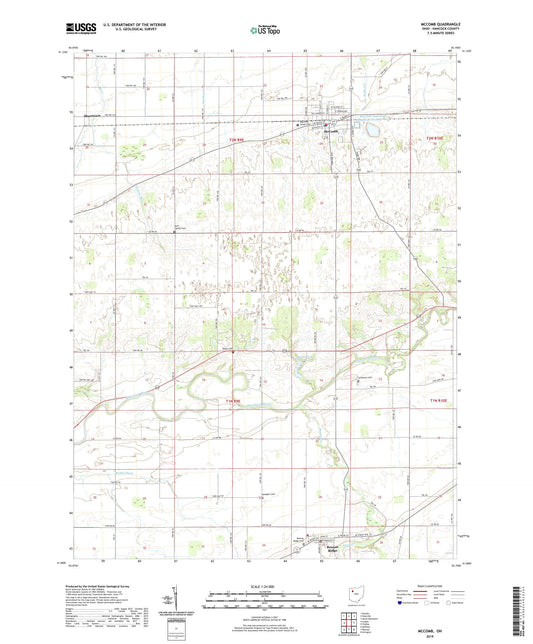 McComb Ohio US Topo Map Image